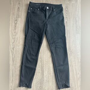 Kut from Kloth Black Mid Ride Jeans Size 6 Raw Hem